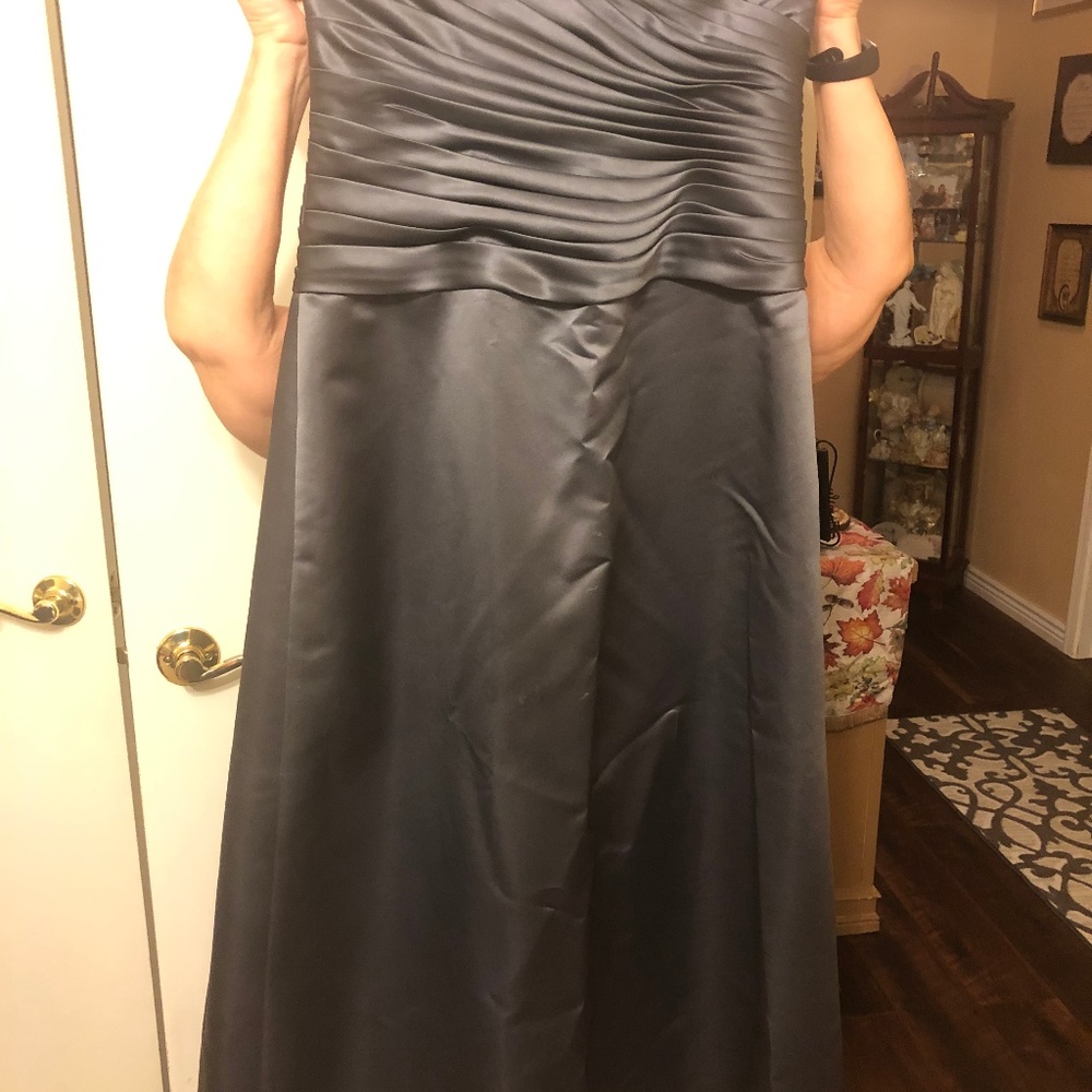 Formal Silver Strapless dress